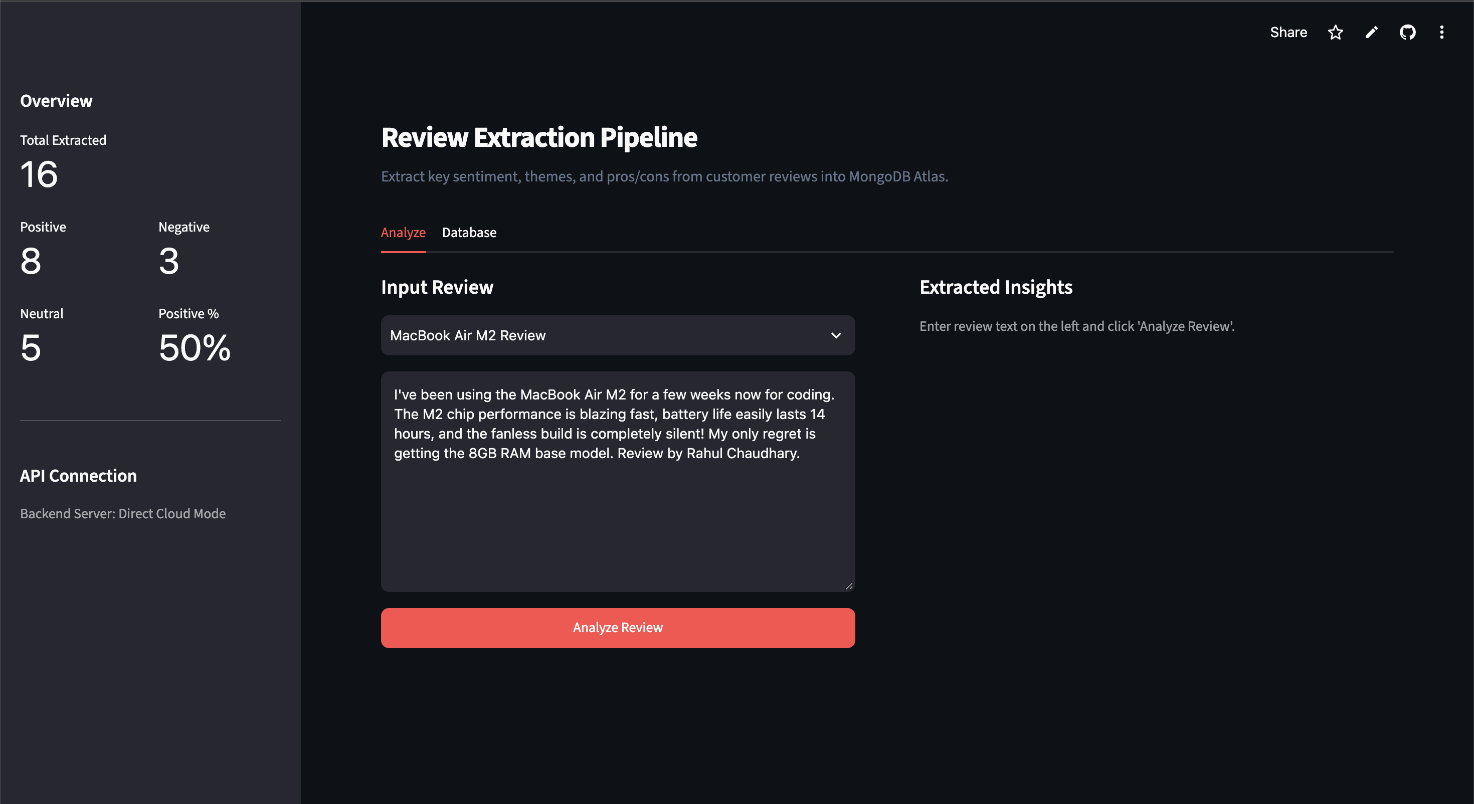 Review Extraction Pipeline